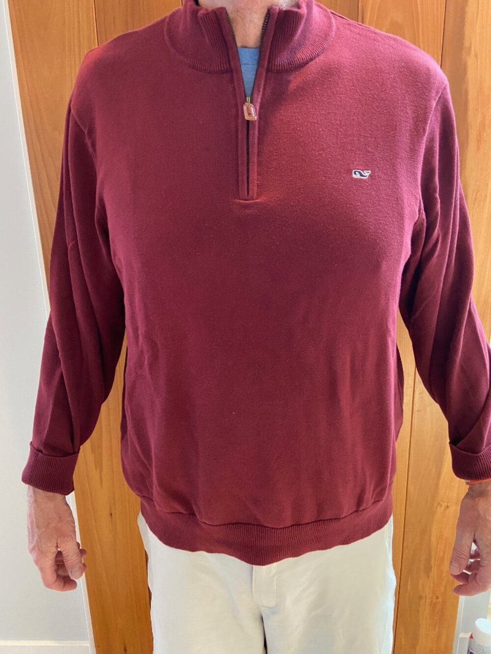 Vineyard Vines Red Zip Up Sweater Knit Casual